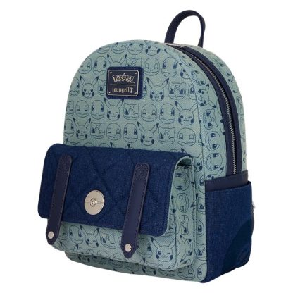 Pokémon Faux Denim All-Over Print Mini Backpack - Image 3