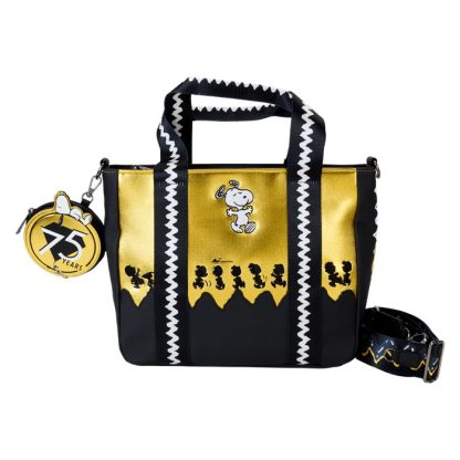 Peanuts 75th Anniversary Snoopy & Gang Tote Crossbody Bag With Coin Bag
