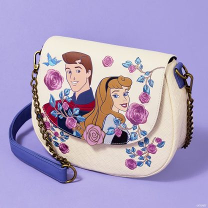 Sleeping Beauty Princess Aurora & Prince Phillip Floral Crossbody Bag - Image 2