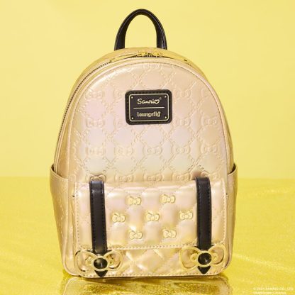 Sanrio Hello Kitty 50th Anniversary Metallic Gold Mini Backpack - Image 2