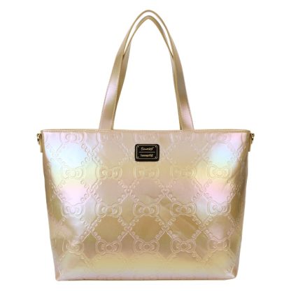 Sanrio Hello Kitty 50th Anniversary Metallic Gold Tote Crossbody Bag With Coin Bag - Image 5