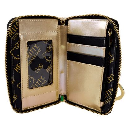 Sanrio Hello Kitty 50th Anniversary Gold Zip Around Wallet - Image 6