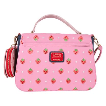 Strawberry Shortcake Denim Gingham Crossbody Bag with Coin Bag - Image 4
