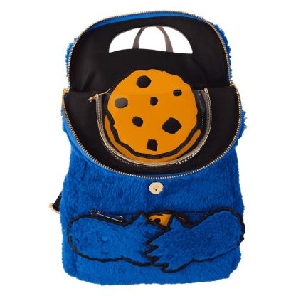Sesame Street Cookie Monster Plush Cosplay Mini Backpack With Coin Bag - Image 5