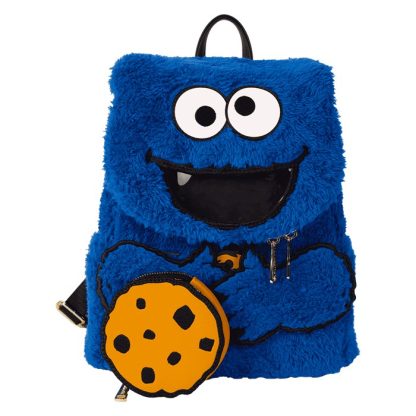 Sesame Street Cookie Monster Plush Cosplay Mini Backpack With Coin Bag - Image 6