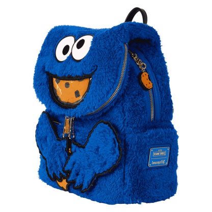 Sesame Street Cookie Monster Plush Cosplay Mini Backpack With Coin Bag - Image 9
