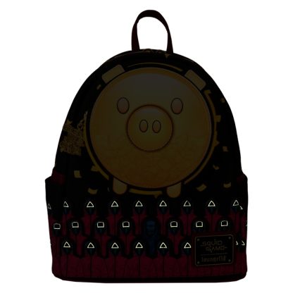 Squid Game Piggy Bank Masked Men Glow Mini Backpack - Image 4