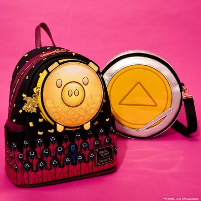 Squid Game Dalgona Candy Tin Crossbody Bag With Coin Bag - Image 4