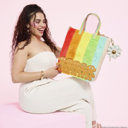 Classic Trolls Plush Glitter Tote Crossbody Bag with Coin Bag - Image 2