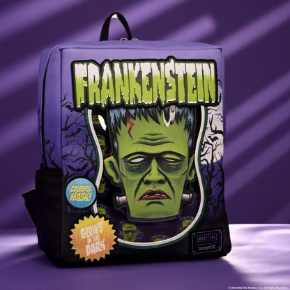 Universal Monsters Frankenstein Mask Glow Mini Backpack With Coin Bag - Image 2