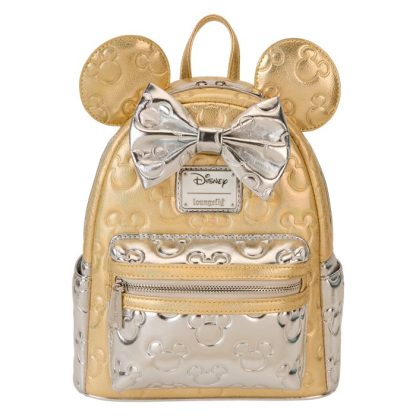 Minnie Mouse Exclusive Metallic Gold & Silver Quilted Mini Backpack
