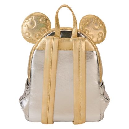 Minnie Mouse Exclusive Metallic Gold & Silver Quilted Mini Backpack - Image 6