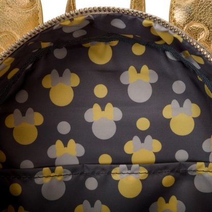 Minnie Mouse Exclusive Metallic Gold & Silver Quilted Mini Backpack - Image 7