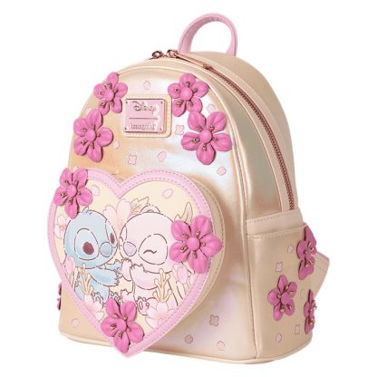 Stitch & Angel Cherry Blossom Heart Mini Backpack - Image 4