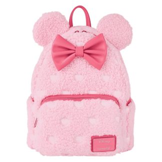 Minnie Mouse Exclusive Hearts Strawberry Scented Sherpa Mini Backpack