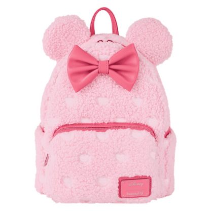 Minnie Mouse Exclusive Hearts Strawberry Scented Sherpa Mini Backpack