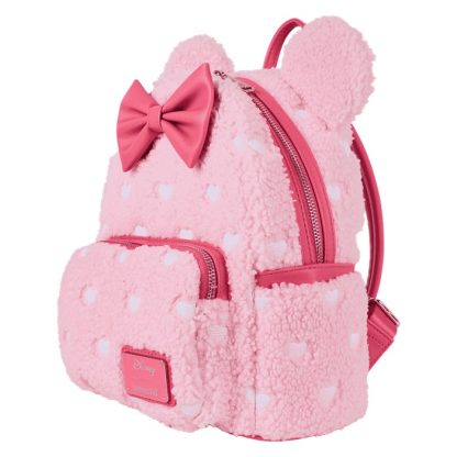 Minnie Mouse Exclusive Hearts Strawberry Scented Sherpa Mini Backpack - Image 4