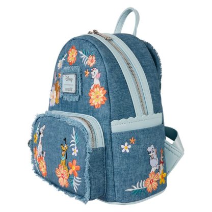 Disney Dogs & Cats Floral Faux Denim Fringe Mini Backpack - Image 5