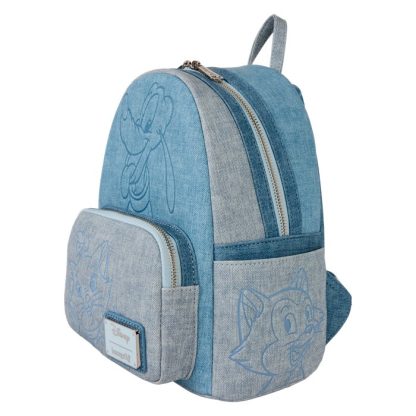 Disney Dogs & Cats Faux Denim Mini Backpack - Image 5