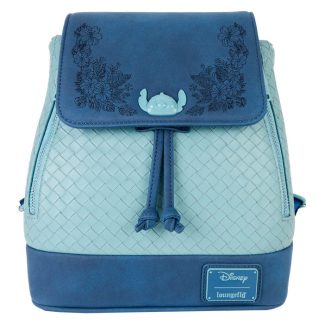 Stitch Embroidered Floral Drawstring Mini Backpack