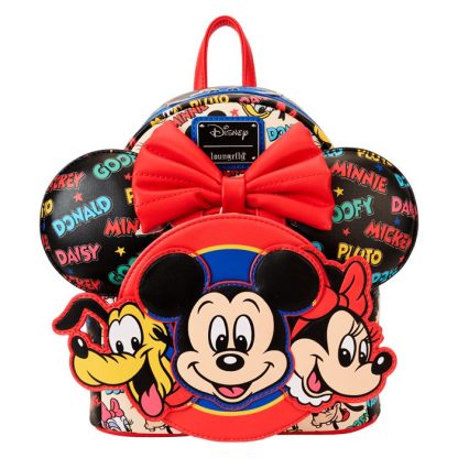 Mickey & Friends Classic All-Over Print Mini Backpack With Ear Headband