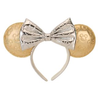 Minnie Mouse Exclusive Metallic Gold & Silver Quilted Ear Headband