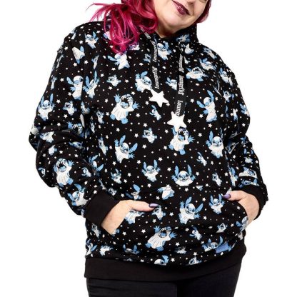 Stitch Ghost Costume All-Over Print Unisex Hoodie - Image 2