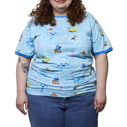 Finding Nemo 20th Anniversary Bubbles All-Over Print Unisex Ringer Tee - Image 6