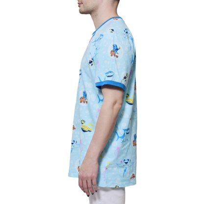 Finding Nemo 20th Anniversary Bubbles All-Over Print Unisex Ringer Tee - Image 2