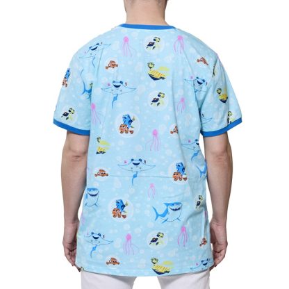 Finding Nemo 20th Anniversary Bubbles All-Over Print Unisex Ringer Tee - Image 3