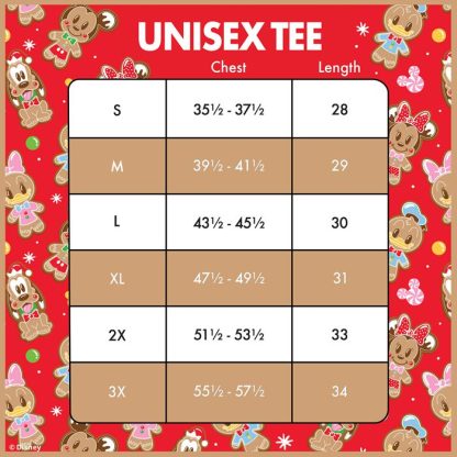 Mickey & Friends Gingerbread Cookie All-Over Print Unisex Tee - Image 6