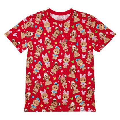 Mickey & Friends Gingerbread Cookie All-Over Print Unisex Tee - Image 7