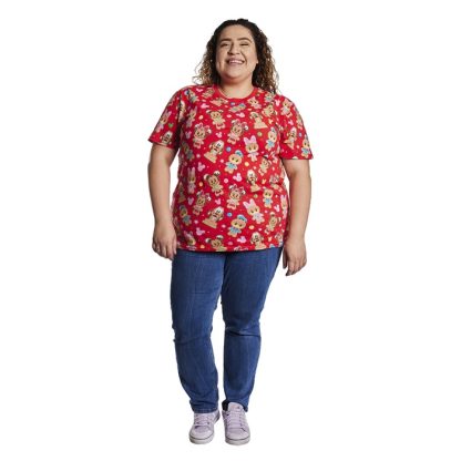 Mickey & Friends Gingerbread Cookie All-Over Print Unisex Tee - Image 10
