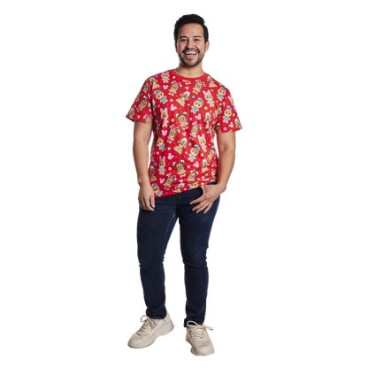 Mickey & Friends Gingerbread Cookie All-Over Print Unisex Tee - Image 3