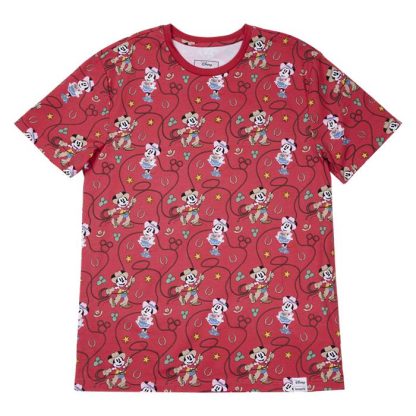 Western Mickey & Minnie Lasso All-Over Print Unisex Tee - Image 7
