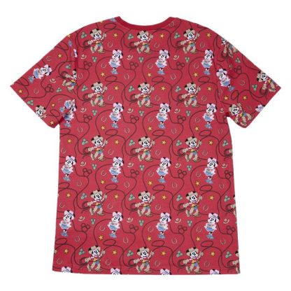 Western Mickey & Minnie Lasso All-Over Print Unisex Tee - Image 8