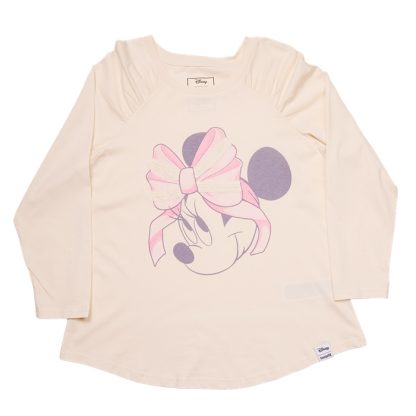 Minnie Mouse Lace Detail Unisex Raglan Tee
