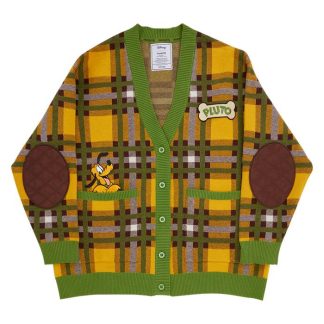 Pluto 95th Anniversary Plaid Knit Cardigan