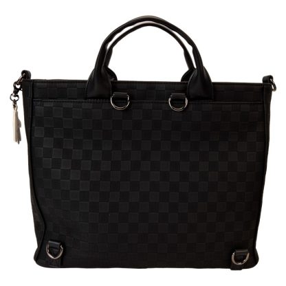 Mickey Mouse Checkered Texture Convertible Backpack & Tote Crossbody Bag - Image 6