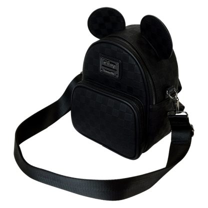 Mickey Mouse Checkered Texture Convertible Mini Backpack & Crossbody Bag - Image 4