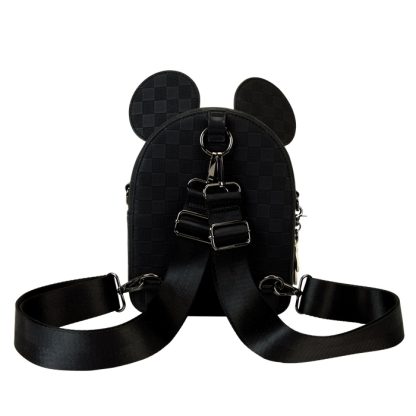 Mickey Mouse Checkered Texture Convertible Mini Backpack & Crossbody Bag - Image 5
