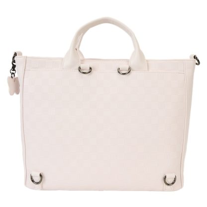 Minnie Mouse Checkered Texture Convertible Backpack & Tote Crossbody Bag - Image 6