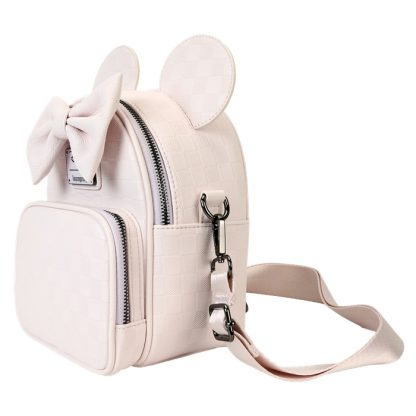 Minnie Mouse Checkered Texture Convertible Mini Backpack & Crossbody Bag - Image 3