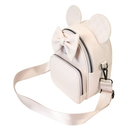 Minnie Mouse Checkered Texture Convertible Mini Backpack & Crossbody Bag - Image 4