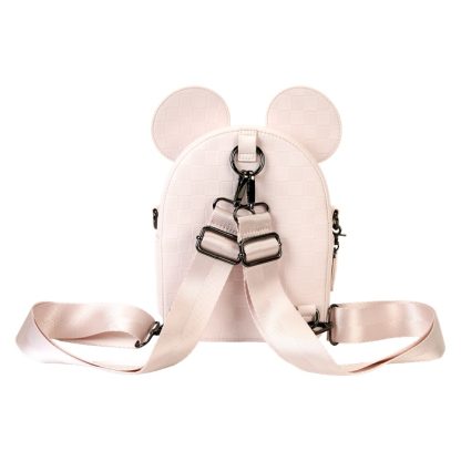 Minnie Mouse Checkered Texture Convertible Mini Backpack & Crossbody Bag - Image 5