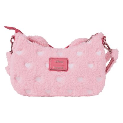 Minnie Mouse Exclusive Hearts Strawberry Scented Sherpa Crossbody Bag - Image 5