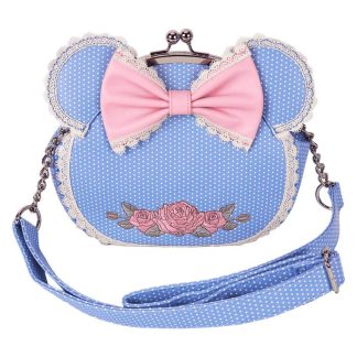 Minnie Mouse Floral and Lace Kisslock Crossbody Bag