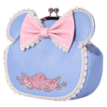Minnie Mouse Floral and Lace Kisslock Crossbody Bag - Image 4