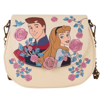 Sleeping Beauty Princess Aurora & Prince Phillip Floral Crossbody Bag