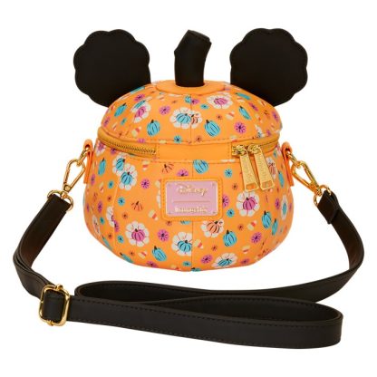 Mickey Mouse Floral Pumpkin Head Glow Figural Crossbody Bag - Image 6